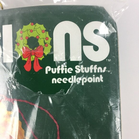 Unicorn Dimensions Needlepoint Kit Ornament 9025 Puffie Stuffns Vtg 5.5" High - Picture 5 of 6